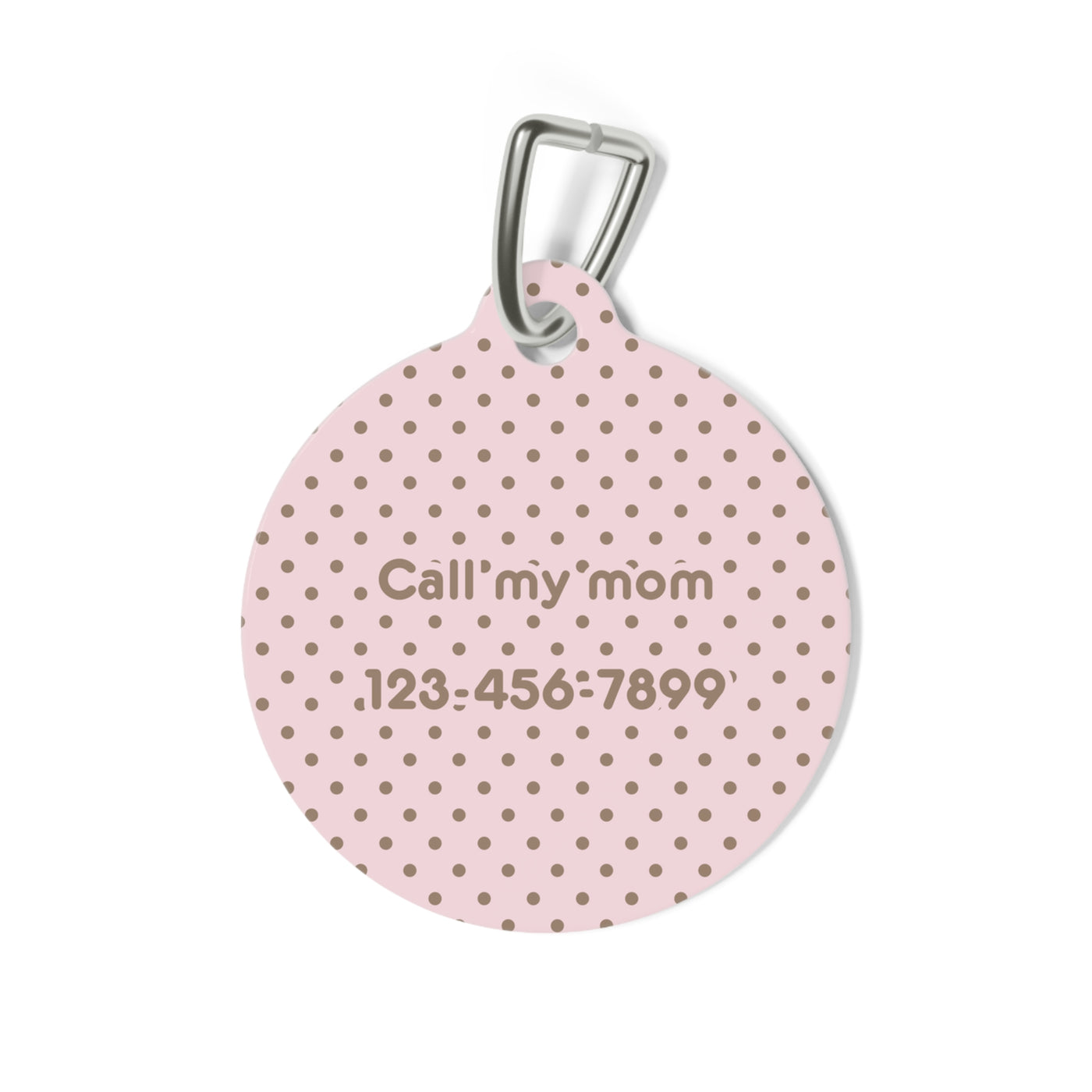 Pink Polka Dot Pet ID Tag