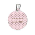 Pink Polka Dot Pet ID Tag