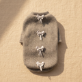 Dainty Bow Pewter Dog Sweater