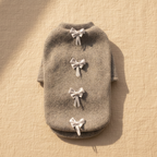 Dainty Bow Pewter Dog Sweater