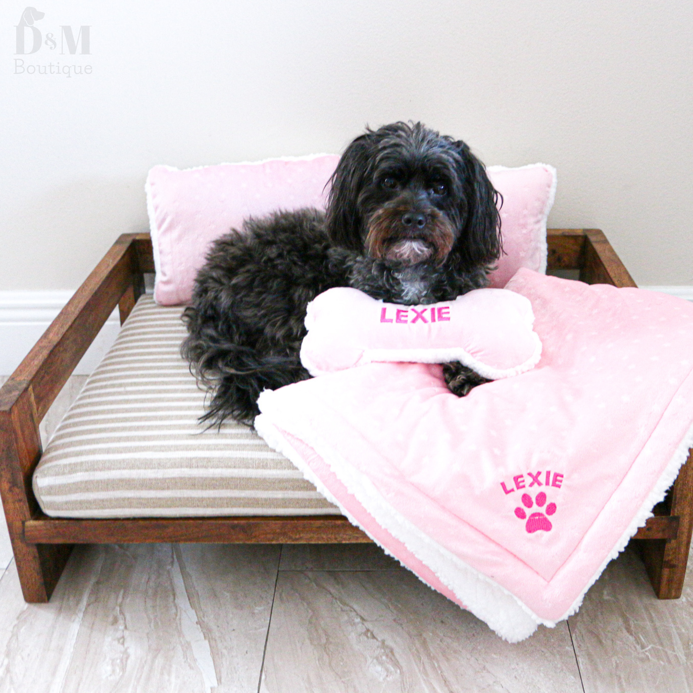 Personalized Dog Bed Set