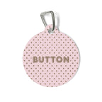 Pink Polka Dot Pet ID Tag