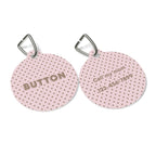 Pink Polka Dot Pet ID Tag