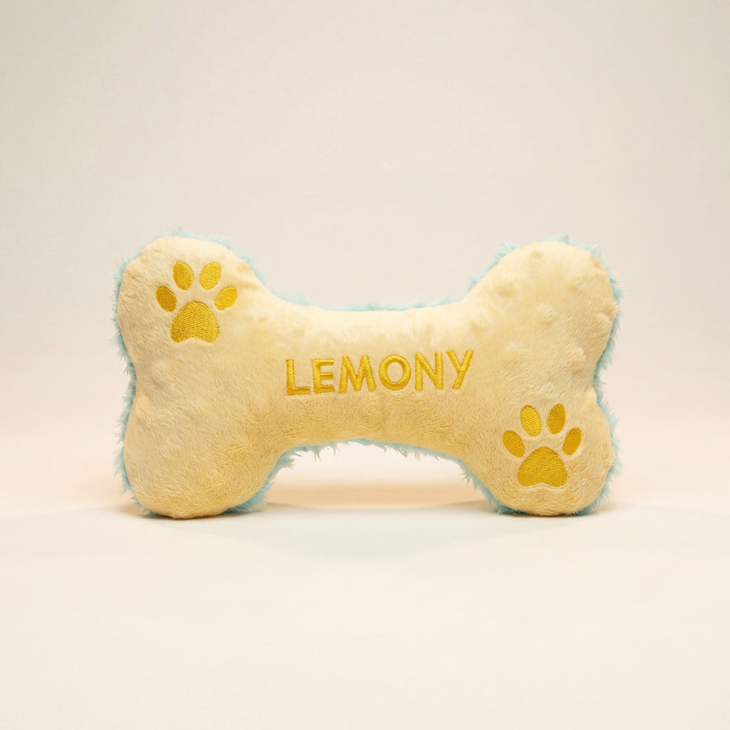 Personalized Squeaky Dog Toy With Paws